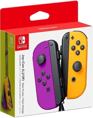 Nintendo Switch Joy-Con Pair – Neon Purple & Neon Orange Controllers 1