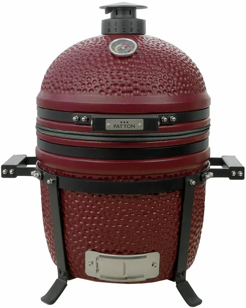 Patton Premium 15-Inch Kamado Grill – Bordeaux Red Ceramic Bbq 1