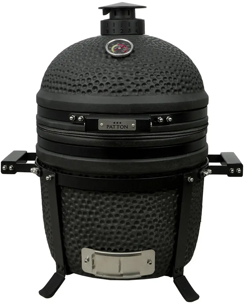 Patton Premium 15-Inch Kamado Grill – Matte Black Ceramic Bbq 1