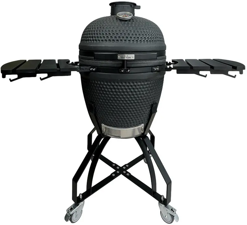 Patton Premium 21-Inch Kamado Grill – Matte Black Ceramic Bbq 1