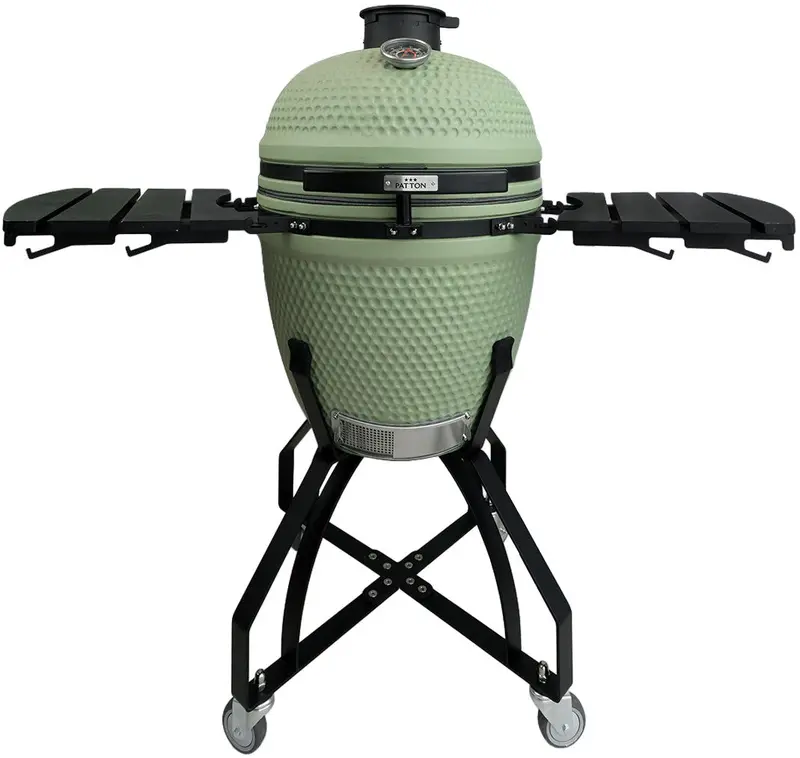 Patton Premium 21-Inch Kamado Grill – Matte Olive Ceramic Bbq 1