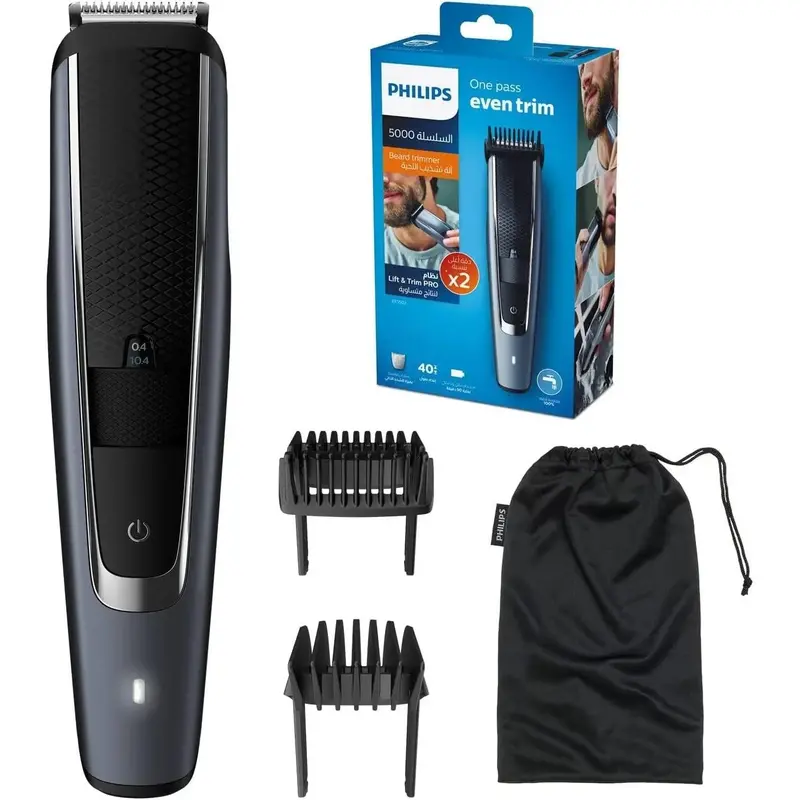 Philips Bt5509/16 Series 5000 Beard Trimmer – Metal Blades, Cordless/Corded Use, 2 Combs & Precision Trimmer 1