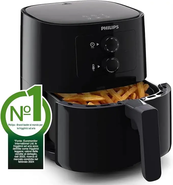 Philips Hd9200/90 Essential Airfryer – 4.1L Oil-Free Fryer, Black 1