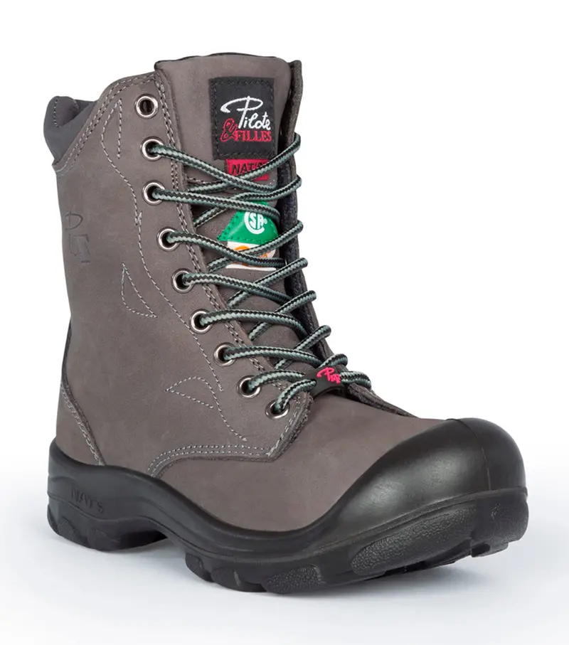 Pilote & Filles S558 Gray 8-Inch Women’S Work Boots 1