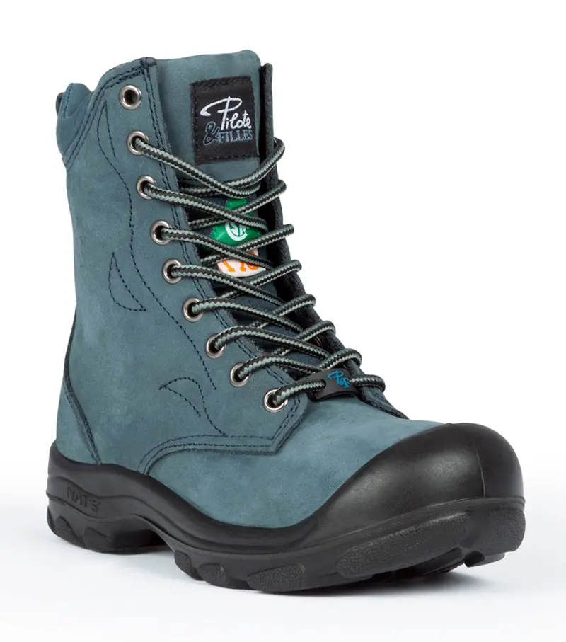 Pilote & Filles S558 Navy 8-Inch Women’S Work Boots 1
