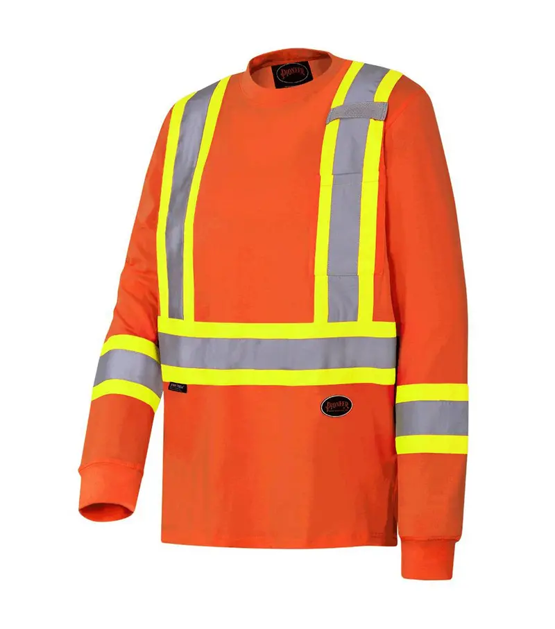 Pioneer 100% Cotton Long-Sleeve High-Visibility Work Sweater 1