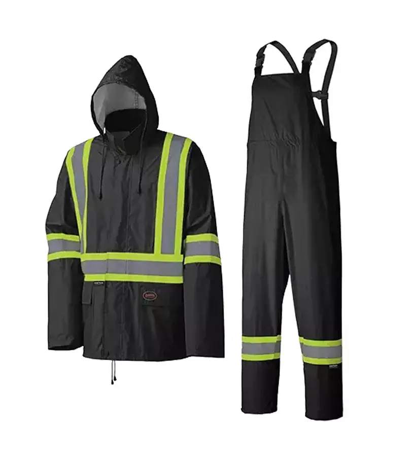 Pionner High-Visibility Waterproof Jacket-And-Overalls Set 1