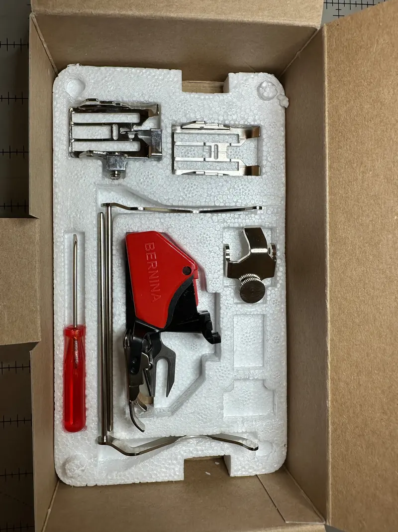 Red Limited-Edition Three-Sole Walking Foot (#50) For Bernina Machines 1