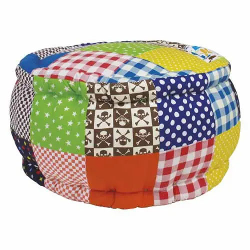 Rice Kids Patchwork Pouffe Floor Cushion 1