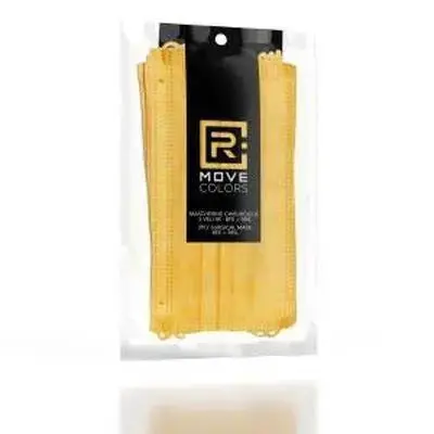 Rmove Adjustable 3-Ply Type Iir Face Mask With Yellow Ear Loops – Pack Of 10 1