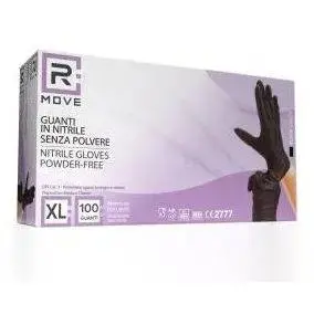 Rmove Black Nitrile Medical Gloves, Powder-Free, Size Xl (100-Piece Box) 1