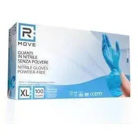 Rmove Nitrile Exam Gloves — Blue, Powder-Free, Size Xl, Pack Of 100 1