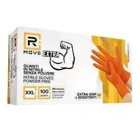 Rmove Orange Nitrile Work Gloves – Powder-Free, Full-Grip, Size Xxl (100-Pack) 1
