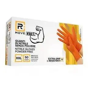 Rmove Orange Nitrile Work Gloves – Powder-Free, Full-Grip, Size Xxl (50-Pack) 1
