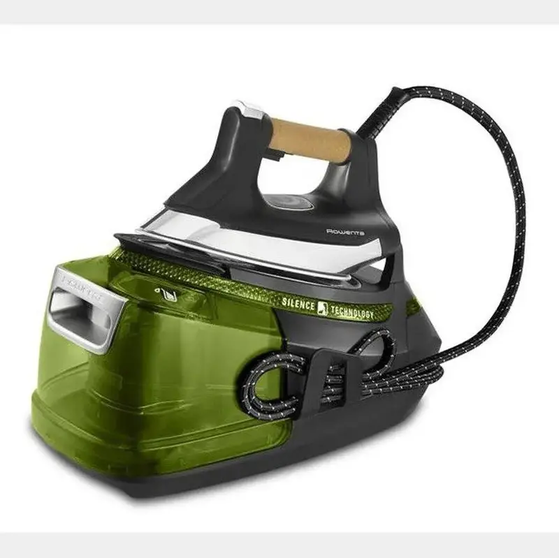 Rowenta Dg9266 Silence Steam Pro Steam Generator Iron – 6.5 Bar, 1.5L, Quiet Operation (Black/Green) 1