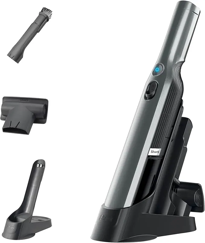 Shark Wv200Eu Cordless Handheld Vacuum Cleaner – Lightweight, High-Power Multi-Surface Cleaner With Crevice Tool, Charging Dock & Gray Finish 1