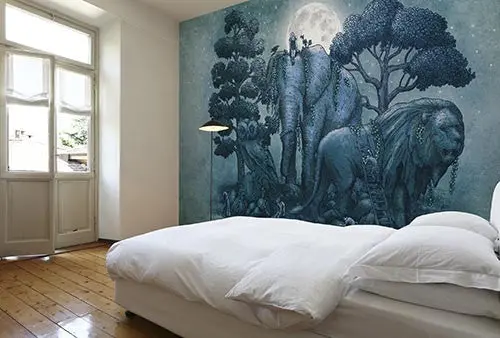 Stone Garden At Midnight Wall Mural 1