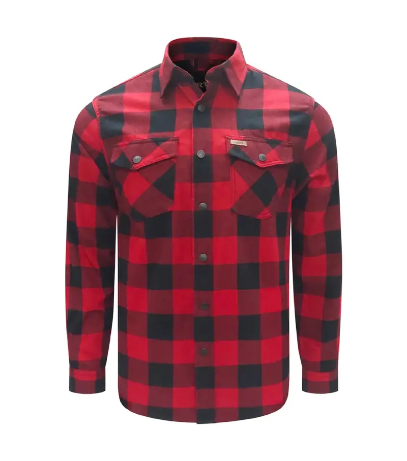 Task Men’S Classic Red Flannel Shirt 1