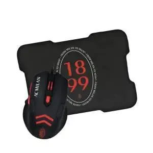 Techmade Gaming Bundle – Usb Wired Mouse + Ac Milan–Branded Mouse Pad 1