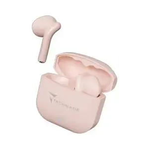 Techmade Wireless Earbuds – Pink Color Variant With Portable Charging Case 1