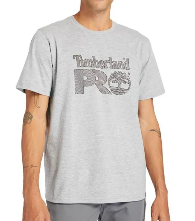 Timberland Logo Cotton Crewneck T-Shirt 1