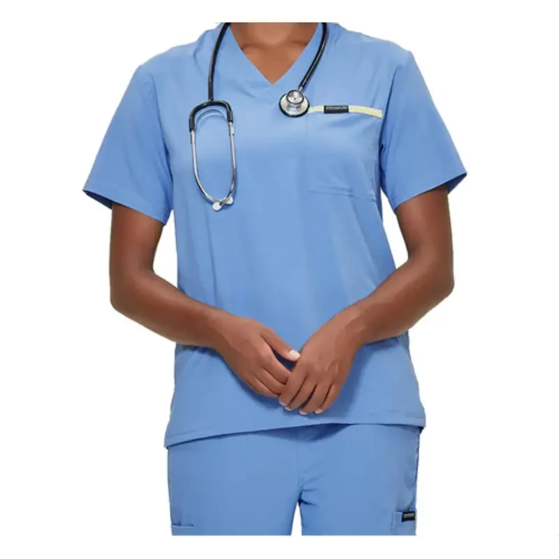 Unisex V-Neck Uniform Shirt – Chlorophylle Breathable Fabric 1