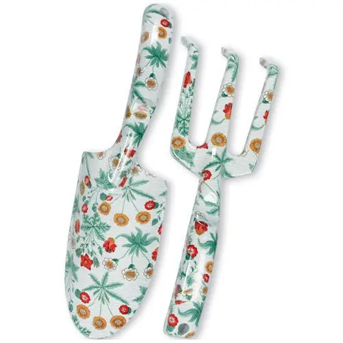 William Morris Garden Tool Set With Floral Engraving 1