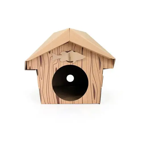 Wooden Cat Playhouse – Cabin Style 1