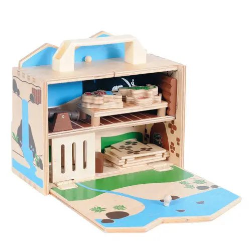 Wooden Pirate Ship Playset Box Set 1