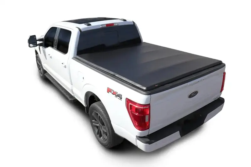 Enthuze Actent408 Soft Tri-Fold Tonneau Cover – Bed-Rail-Free Design With Integrated Storage 1