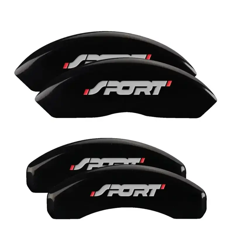 Mgp 4-Piece Caliper Cover Set – Engraved Front & Rear, Matte Black Finish With Silver Chrome Trim 1