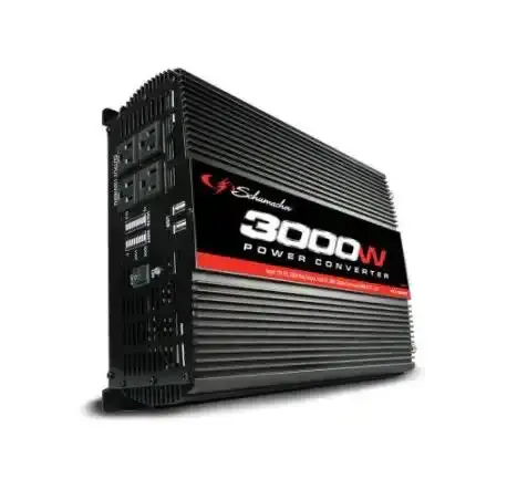 Schumacher Pc-3000 Pure Sine Wave Power Inverter – 3000W, Converts 12.8–13.2V Dc To 110–125V Ac 1